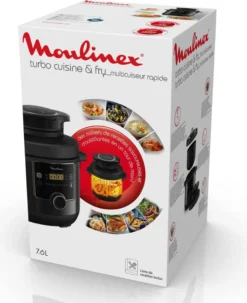 Moulinex Turbo Cuisine & Fry Elektrischer Schnellkochtopf Und Luftfritteuse 1450 W - 15 Automatische Programme -Küchen Profi 930bba94be5d81b0d0a06f3d7705de65