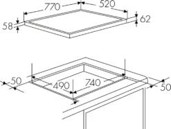 WOLKENSTEIN Induktionskochfeld Edelstahlrahmen Einbaukochfeld IF77-1.2FZBWSG-2W -Küchen Profi 93c8a1f15c129f8fb80e26336d215225