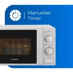 Exquisit Mikrowelle MW 802 Silber | 700 Watt | Timer | Auftaufunktion -Küchen Profi 944353707dac9c8d79d2502d9c8ca3b8