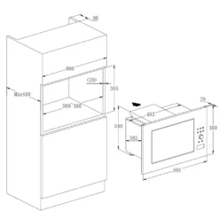 PKM Einbau Mikrowelle Mit Grill Microwelle MW900-23G-IN Edelstahl 900 W 23 L -Küchen Profi 962120ffa7dac92afffee0bd38ee7944