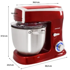 Syntrox Küchenmaschine Knetmaschine Mit Fleischwolf Und Mixer - Rot -Küchen Profi 967fb3b639d8c9f36b9992a66727e369
