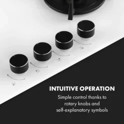 Klarstein Goldflame 4 Gaskochfeld , 4-flammig , Autark , 60 Cm , Einbau , Messing-Brenner , Erdgas/Propangas , Sicherheitsventile , Automatische Abschaltung , Topfträger Aus Gusseisen , Inkl. Schlauch Und Druckminderer , Glaskeramik Ø 8 Mm , Weiß -Küchen Profi 98e8346210a1e2aaca5e482c69aa3b89