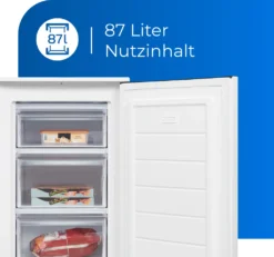 Exquisit Gefrierschrank GS81-040D Weiss | Standgerät | 87 L Volumen | Weiß -Küchen Profi 9b26f2fe1fa5094a1592f1307e5e07d0