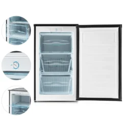 Klarstein Garfield XL 4-Sterne Gefrierschrank (75 Liter, 80 Watt, 39 Db Leise, 3 Ebenen, Energie- Und Platzsparend, Freistehend, Inkl. Eiswürfelform Und Eiskratzer) Schwarz -Küchen Profi 9b38ff860ff187948dfe717deb2e937d