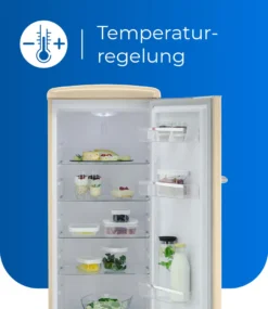 Exquisit Retrokühlschrank RKS325-V-H-160F Magnolienweiss | Standgerät | 229 L Volumen | Magnolienweiß -Küchen Profi 9b4d6265e0ff0ba917cac8ae2faa8790