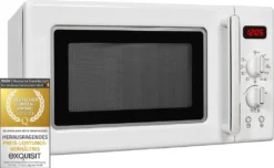 Exquisit Mikrowelle RMW720-3GDIG Weiss | 20 Liter Nutzinhalt | 1000 Watt | Weiß