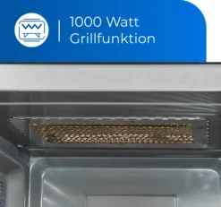 Exquisit Mikrowelle MW8023-F-240DIG Schwarz | 750 Watt | 1000 Watt Grill | Timer | Auftaufunktion -Küchen Profi 9cb51db6ac0802b82d75f954239f7055