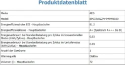 AEG - BPS33102ZM - Einbau-Backofen - Pyrolyse - Edelstahl -Küchen Profi 9e91c601f3b41b311eee6453935144a0