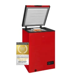 Exquisit Gefriertruhe GT100-330E Rot | 96 L Nutzinhalt | Rot