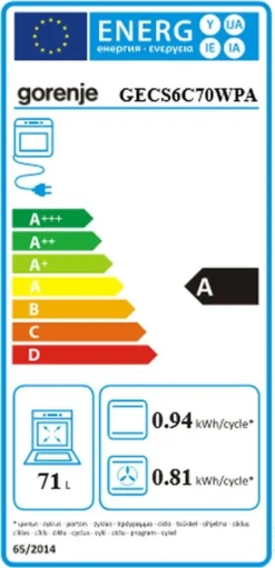 Gorenje GECS6C 70 WPA Elektro-Standherd - Glaskeramik-Kochfeld - 71 Liter - ExtraSteam - GentleClose - AirFry - Versenkbare Knebel - AquaClean - PerfectGrill - Teleskopauszüge - Weiß -Küchen Profi 9ecba05e86783730ad4f81f5367b6f4e