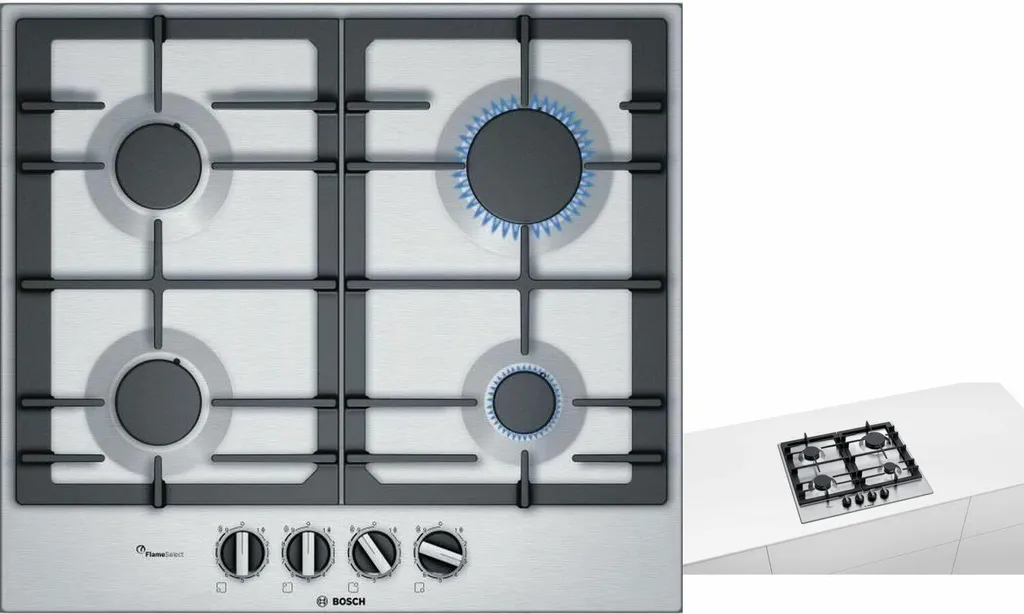 Bosch PCP6A5B90 Kochfeld Gas 60cm Einbau Gaskochfeld Autark Edelstahl 11 Bosch PCP6A5B90 Kochfeld Gas 60cm Einbau Gaskochfeld Autark Edelstahl – Bild 9