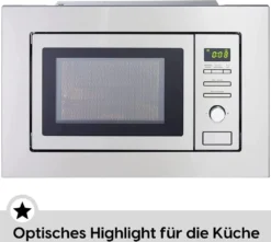 PKM Einbau Mikrowelle Microwellengerät Mikrowellenherd MW820-EBM Edelstahl 800 W -Küchen Profi a2a321392e32e007103bfd681b0ed5cf