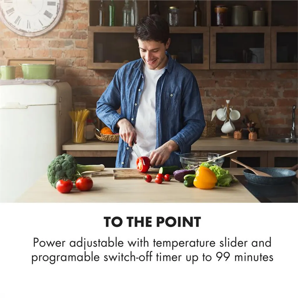 Delicatessa Slim Domino Induktionskochfeld 3500W Timer Schwarz 4 Delicatessa Slim Domino Induktionskochfeld 3500W Timer Schwarz – Bild 2