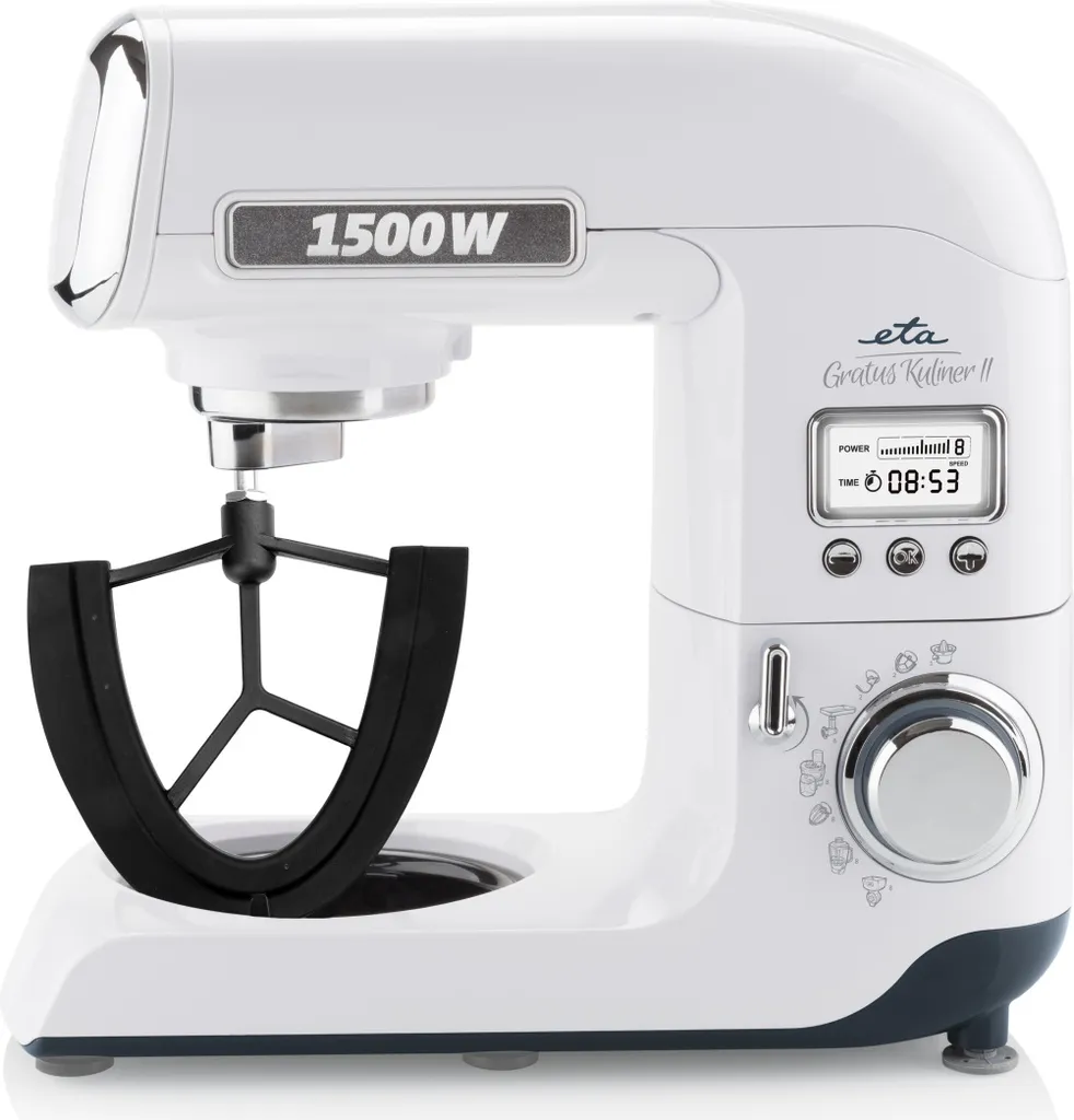 Küchenmaschine GRATUS KULINER II ETA003890020, 1500 W, Ganzmetallausführung, Stufenlose Drehzahlstellung, Planeten-Rührwerk, PULSE Funktion, LCD-Display 12 Küchenmaschine GRATUS KULINER II ETA003890020, 1500 W, Ganzmetallausführung, Stufenlose Drehzahlstellung, Planeten-Rührwerk, PULSE Funktion, LCD-Display – Bild 10