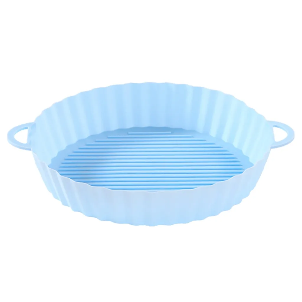 2 Stück Air Fryer Silikon Topf Wiederverwendbar Ersatzeinlagen Korb Backofen Pad Hitzebeständige Backblech Fried Pizza Heißluftfritteuse Matte Blau 18,5*21*4cm 4 2 Stück Air Fryer Silikon Topf Wiederverwendbar Ersatzeinlagen Korb Backofen Pad Hitzebeständige Backblech Fried Pizza Heißluftfritteuse Matte Blau 18,5*21*4cm – Bild 2