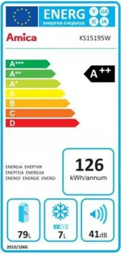 Amica KS 15195 W, Kühlschrank Mit Gefrierfach, 85 Cm Höhe, Weiß, -Küchen Profi a9b5c55088829830d984fb7d58c1dccd