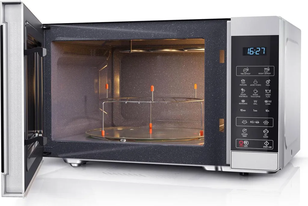 Sharp YC-MG81ES Mikrowellen - Silber / Schwarz 5 Sharp YC-MG81ES Mikrowellen - Silber / Schwarz – Bild 3