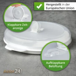 2 X Mikrowellenteller Mit Deckel Menüteller 3 Fach Teilung Mikrowellengeschirr -Küchen Profi abd62340a57fafa4deb3653a60e57959