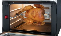 ProfiCook PC-FR 1200 H Heißluft-Fritteuse, 9 Automatikprogramme Inkl. Variabler Zeit Und Temperatureinstellung, Kapazität: Ca. 11 Liter, 4 Einschubhöhen Für Optimale Backergebisse, Edelstahl-schwarz -Küchen Profi ac0063fcd253208c34828177c573cd12