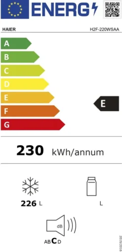 Haier H2F-220WSAA Gefrierschrank -Küchen Profi ac932c57bb61ce20cdabcbe3baeb9ab0