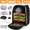 Jago® XXXL 8in1 Heißluftfritteuse 12L + 10 Zubehör - 1800W, LED Display Mit Touch Screen, 8 Programme / Timer, Ohne ÖL - Airfryer, Heißluft, Fritteuse, Heißluftofen, Backofen, Dehydrator, Grill 1 Jago® XXXL 8in1 Heißluftfritteuse 12L + 10 Zubehör - 1800W, LED Display Mit Touch Screen, 8 Programme / Timer, Ohne ÖL - Airfryer, Heißluft, Fritteuse, Heißluftofen, Backofen, Dehydrator, Grill -Küchen Profi aca3541bebb504e9b2954dd6b33bf6c5