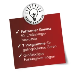 MAXXMEE Heißluft-Fritteuse Digital - 5 L Fassungsvermögen - Schwarz Heißluft Fritteuse Heißluftfritteuse Friteuse Fritöse Fettfrei 5l 1600W -Küchen Profi acbf5daf5069fe9c906d40038dc1c419