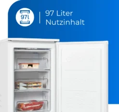Exquisit Gefrierschrank GS80-070E Weiss | 97 L Nutzinhalt | Weiß -Küchen Profi ad59780768ced614ebe0a204981b5664