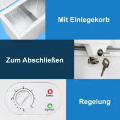 TroniTechnik Gefriertruhe Kühltruhe Kühlfach 210L Abschließbar Mit Korb Und Schloss -Küchen Profi adb99739162ba29a556a3f0a92099c23