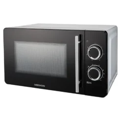 MEDION 2in1 Mikrowelle Mit Grill (20 Liter, 700 Watt, 800 Watt Grill, 5 Leistungsstufen, 3 Kombi-Stufen, Auftaufunktion, MD10495) Schwarz / Silber -Küchen Profi ae8322a25e6d579b73791276c67de7fb