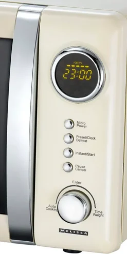 Melissa 16330108 CLASSICO Retro 20 Liter Mikrowelle Creme -Küchen Profi ae8bbc26ec965fd9ed383acdc2c8df2c
