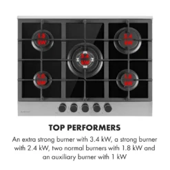 Klarstein Alchemist 5 Zonen Gaskochfeld , 5-flammig , Autark , 68 Cm , Einbau , Aluminium-Brenner , Stark-Brenner , Erdgas/Butangas , Edelstahl , Automatische Abschaltung , Topfträger Aus Gusseisen , Glaskeramik , Inkl. Schlauch Und Druckminderer , Schwarz 16 Klarstein Alchemist 5 Zonen Gaskochfeld , 5-flammig , Autark , 68 Cm , Einbau , Aluminium-Brenner , Stark-Brenner , Erdgas/Butangas , Edelstahl , Automatische Abschaltung , Topfträger Aus Gusseisen , Glaskeramik , Inkl. Schlauch Und Druckminderer , Schwarz -Küchen Profi afdee2f513006d1e02b2cf1223baf1a0