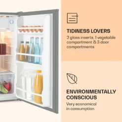 Alleinversorger Kühlschrank 91 Liter 2 Ebenen 5-Stufen-Thermostat Eisfach -Küchen Profi b039e866487f4fc32c096298c7f7438d