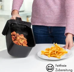 ProfiCook® Doppel-Heißluftfritteuse 9 Liter, XXL Heißluftfritteuse Doppelkammer, Frittieren Mit Heißer Luft Ohne Zusätzliches Öl, 9 Programme, Air Fryer, Touchscreen, PC-FR 1242 H, 2400W -Küchen Profi b0f856c7f1dea17e1600ca9df87a3115