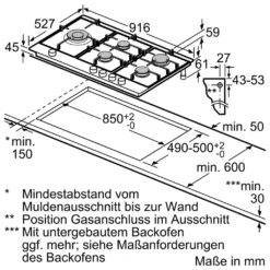 Bosch Gas-Kochfeld PPS9A6B90 - Autark, 90 Cm, 5 Flammen -Küchen Profi b1d7ba3e90cb0314c73484b876be1ea1