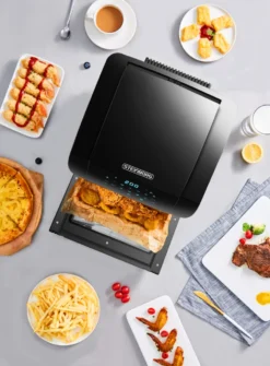Steinborg 4-in1 Heißluftfritteuse | 12L | 1.500 W | Mit LED Touchscreen | 10 Automatische Programme | Inkl. Rezeptbuch Auf Deutsch | Frittieren, Backen, Grillen Oder Dörren | Aufwärmfunktion | Automatische Abschaltung | -Küchen Profi b2b3f1b78ad8a08d20e58332b0d54be5