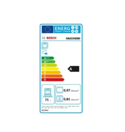 Bosch Backofen HBA534EB0 Einbauherd - Schwarz, Autark, 3D-Heißluft, Teleskopauszug -Küchen Profi b452165595ed9abffd5b9e2c10d1e3e1