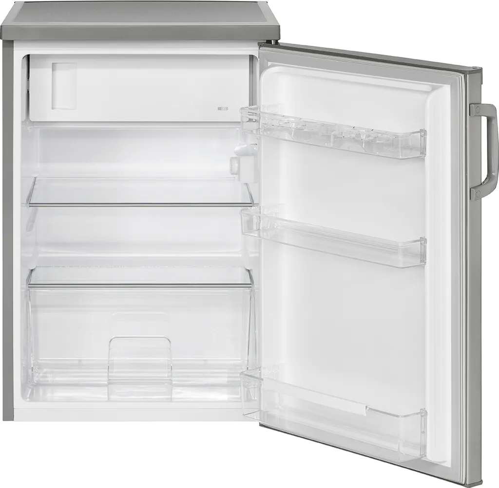 Bomann® Kühlschrank Mit Gefrierfach, Getränkekühlschrank Mit 120L Nutzinhalt Und 2 Glasablagen, Türanschlag Wechselbar, Kleiner Kühlschrank Mit Stufenloser Temperaturregelung - KS 2194.1 Inox 9 Bomann® Kühlschrank Mit Gefrierfach, Getränkekühlschrank Mit 120L Nutzinhalt Und 2 Glasablagen, Türanschlag Wechselbar, Kleiner Kühlschrank Mit Stufenloser Temperaturregelung - KS 2194.1 Inox – Bild 7