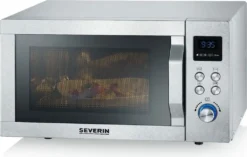 SEVERIN Mikrowelle Mit Grill- Und Heißluftfunktion 3-in-1 MW 7774 Edelstahl-gebürstet Silber