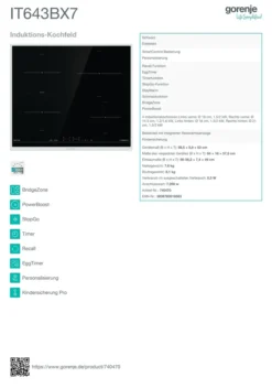 Gorenje IT643BX7 Induktionskochfeld 60cm Autark 2x BridgeZone Edelstahl -Küchen Profi b60467b1cd56394021e67293a729863c