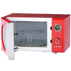 SCHNEIDER Mikrowelle Mit Grill Mikrowellenherd MW823G FR Rot 800 Watt 23 L -Küchen Profi b84f700eb0af2aaa95370f4727b04c5f