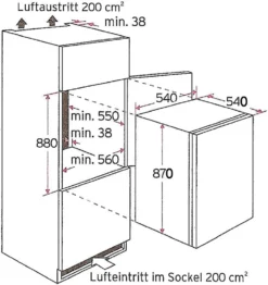 PKM Einbau Kühlschrank Mit 4**** Gefrierfach KS 120.4 F EB 118 Liter 87 Cm -Küchen Profi b8f2ab5790b1c08826cea92cb835a83e