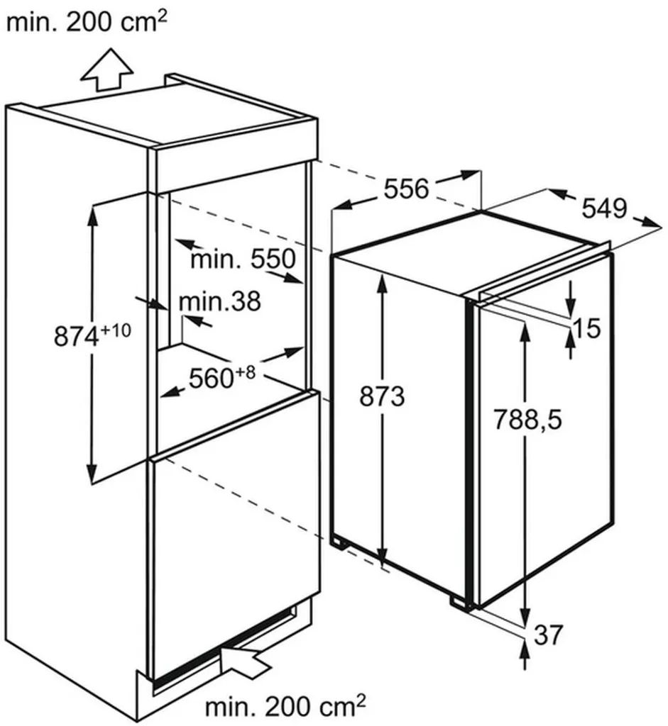 AEG - SKE888D1AF - Einbau-Kühlschrank - Festtürtechnik 4 AEG - SKE888D1AF - Einbau-Kühlschrank - Festtürtechnik – Bild 2
