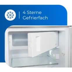 Exquisit Kühlschrank KS16-4-H-010D Weiss | 120 L Nutzinhalt | 4 Sterne | LED-Licht | 55 Cm Breite -Küchen Profi b93da1e5027998433b2d47b82ec22b23