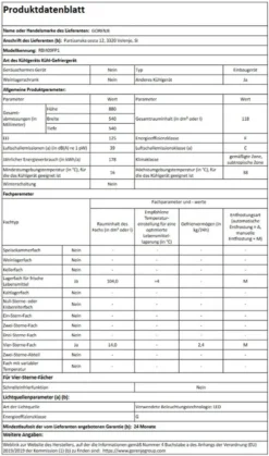 Gorenje - RBI409FP1 - Einbau-Kühlschrank Mit Gefrierfach - Schlepptür-Technik -Küchen Profi b94cdfd03964a991e0129f1594595049