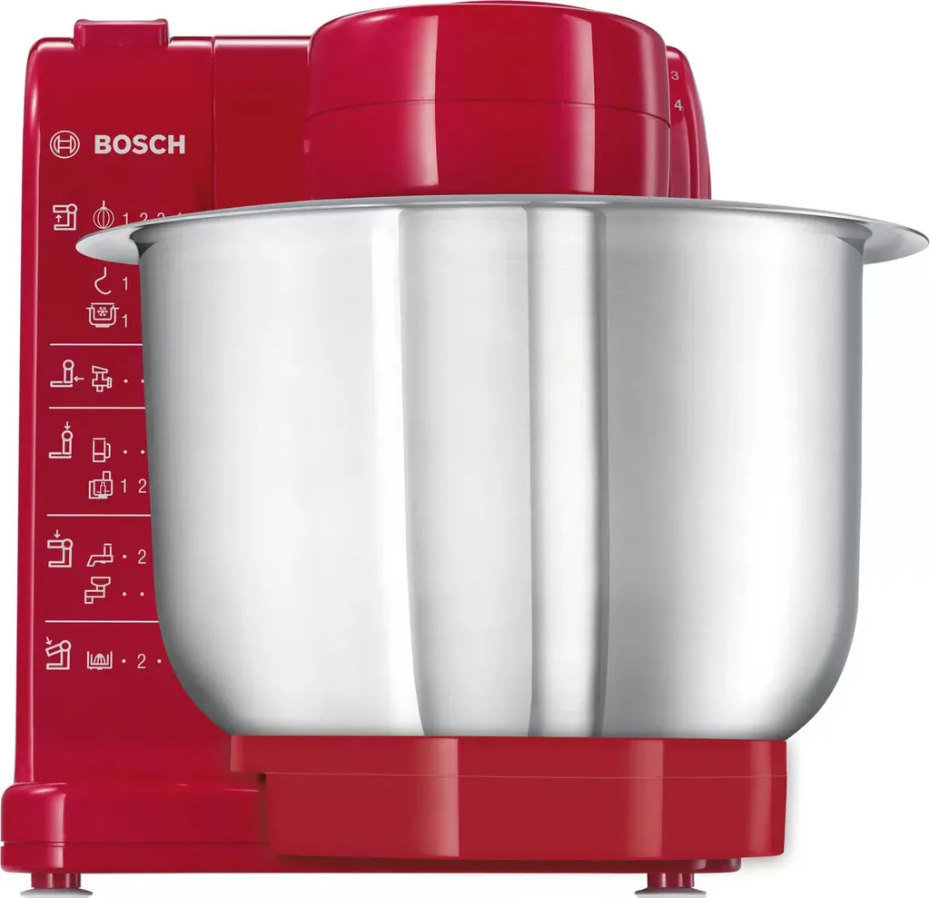 BOSCH Küchenmaschine MUM44R2A 500w Rot 3.9L Edelstahlschüssel Inkl. Zubehör 5 BOSCH Küchenmaschine MUM44R2A 500w Rot 3.9L Edelstahlschüssel Inkl. Zubehör – Bild 3