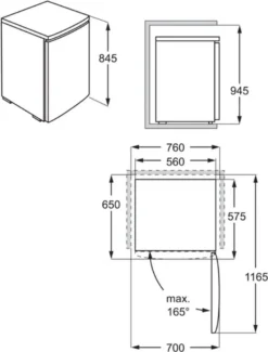 AEG - RTS814DXAW - Tisch-Kühlschrank - Weiß -Küchen Profi bac7118f74ed39e65acfd6a42dfa45b4