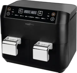 MAXXMEE Heissluft-Fritt. Doppelk. 2x3,8l -Küchen Profi bad15ce114ce48c82a17c996d0aaf1e6