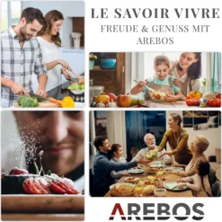 AREBOS Gaskochfeld 2 Flammen, Glaskeramik, Inkl. Topfträger & Zündsicherung, Autark, Geeignet Für Erdgas Oder Propangas, Gasherd -Küchen Profi bb34d2bdb880bbe66435a3a81fdfd07c 1