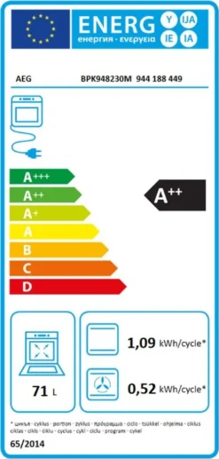 AEG - BPK948230M - Einbau-Backofen - WiFi - Pyrolyse - TFT-Farbdisplay - Edelstahl -Küchen Profi bb3b1be6b4bccd0a4efb734b7a92f5eb