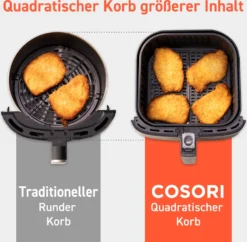 Cosori Premium 5,5-Liter Heißluftfritteuse Mit Spießgestell, Schwarz 25 Cosori Premium 5,5-Liter Heißluftfritteuse Mit Spießgestell, Schwarz -Küchen Profi bb6eb23b9ae4ac0d558198d9f24c8109